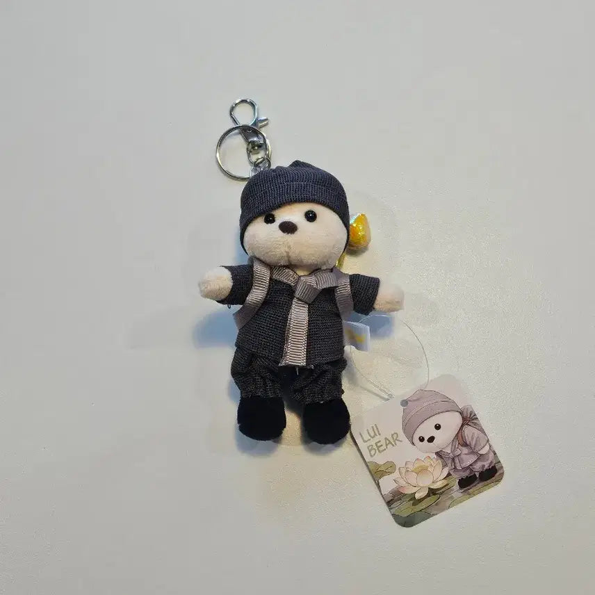 [BUNJANG] Louis Bear Monk 8cm Doll Keychain Backpack Version / 미사용 새제품) 동자승 루이베어 8cm 인형 키링 가방걸이 백팩버전