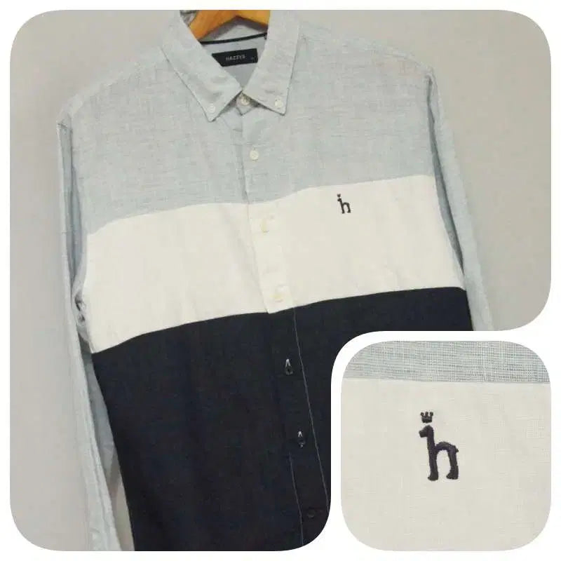 [BUNJANG] Hazzys 100% Linen Casual Shirt Men's 100 / 헤지스 린넨 100% 캐주얼 셔츠 남성100