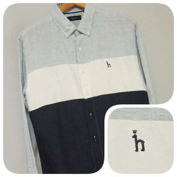 [BUNJANG] Hazzys 100% Linen Casual Shirt Men's 100 / 헤지스 린넨 100% 캐주얼 셔츠 남성100