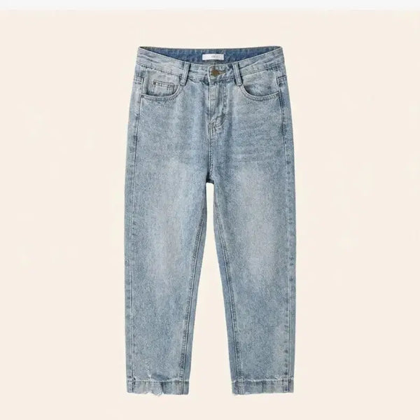 [BUNJANG] ONE2 Denim Pants Light Wash Cutout / D31 ONE2데님 팬츠 연청 컷팅