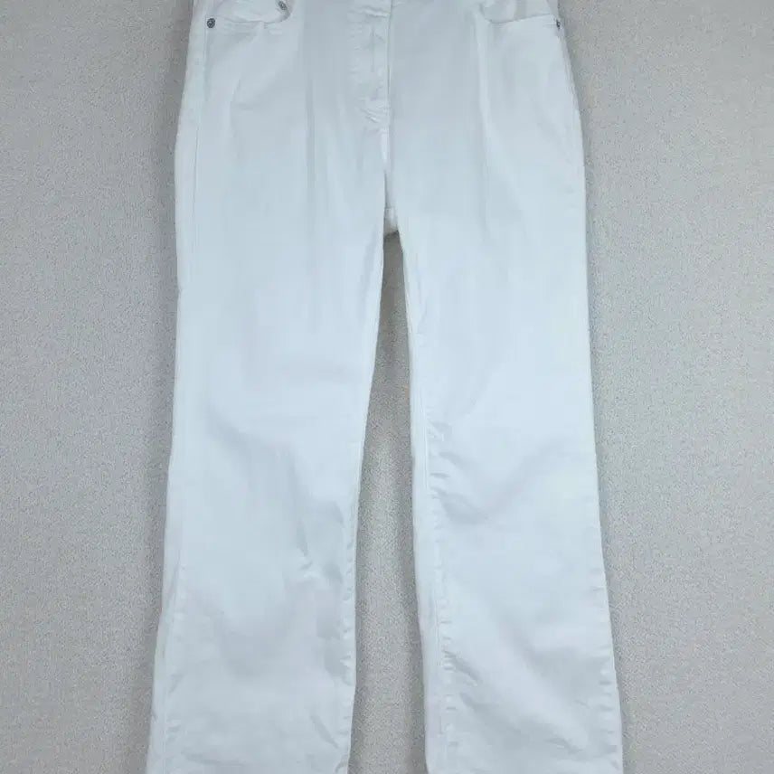 [BUNJANG] Marie Claire Women's White Internal Banding Pants (Size 66) / 마리끌레르 여성 화이트 속밴딩 바지(66)