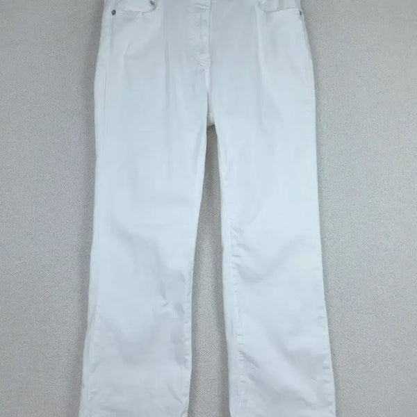 [BUNJANG] Marie Claire Women's White Internal Banding Pants (Size 66) / 마리끌레르 여성 화이트 속밴딩 바지(66)