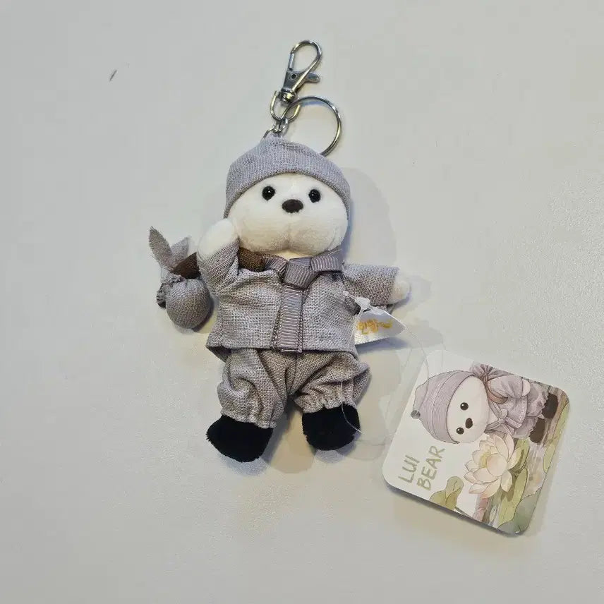 [BUNJANG] Louis Bear 8cm Doll Keychain Bag Charm, Monk Version / 미사용 새제품) 동자승 루이베어 8cm 인형 키링 가방걸이 봇짐버전