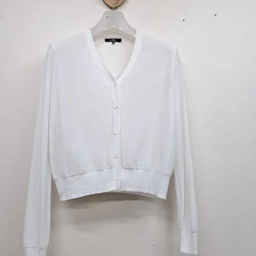 [BUNJANG] LAP White Knit Cardigan M / LAP니트가디건M
