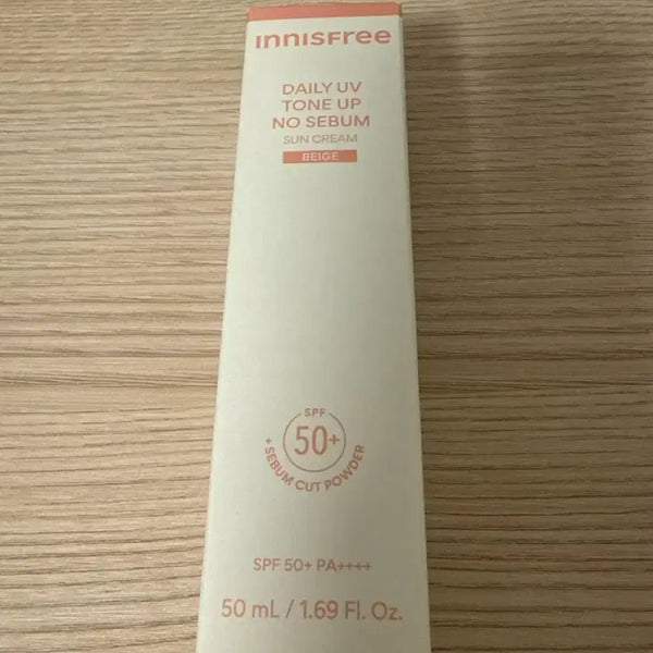 [BUNJANG] Innisfree Daily UV Tone-Up No-Sebum Sunscreen Beige SPF50+ 50ml / 이니스프리 데일리 UV 톤업 노세범 선크림 베이지 SPF50+