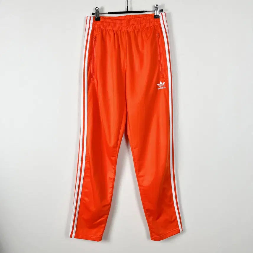 [BUNJANG] Adidas Orange Three-Stripes Fleece Track Pants Men's S / 아디다스 기모 오렌지 삼선 트레이닝 바지 남S 라덴 빈티지