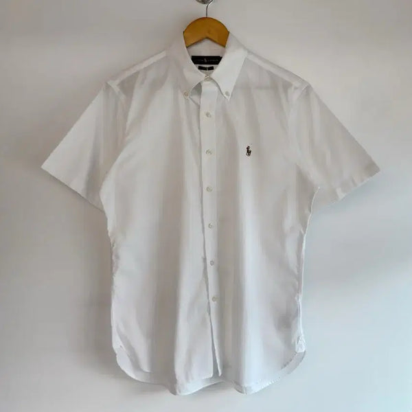 [BUNJANG] Polo Ralph Lauren Relaxed Fit New Label Easy Care White Half Shirt / 폴로 랄프로렌 루즈핏 신형라벨 이지케어 화이트 하프 셔츠