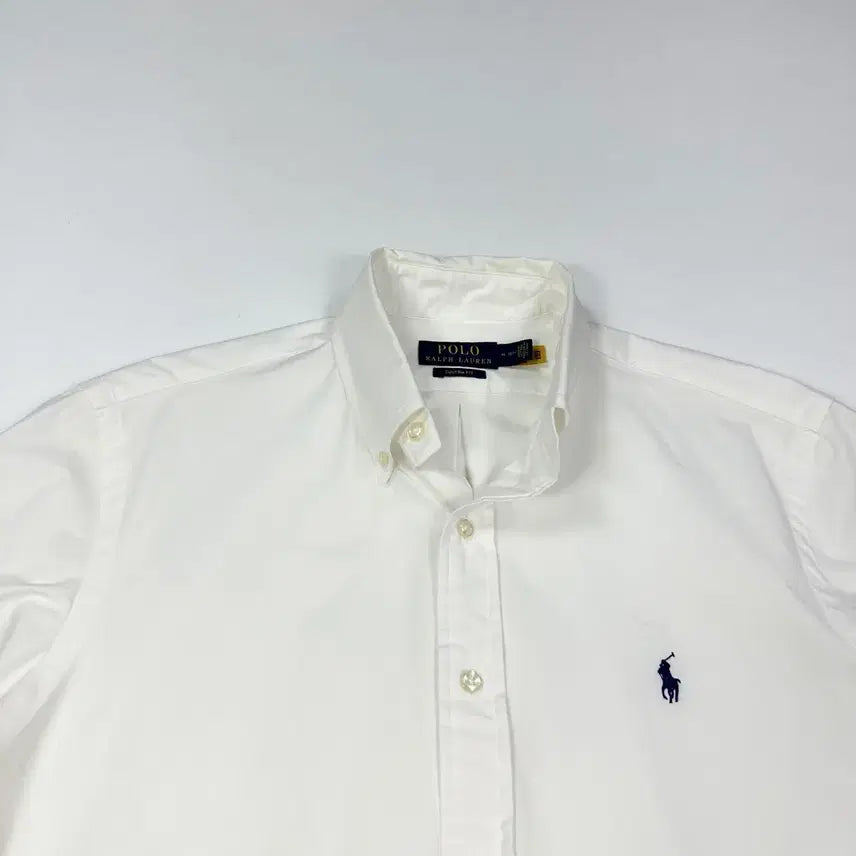 [BUNJANG] Polo Ralph Lauren Pony Poplin White Short Sleeve Shirt (M) / 폴로 랄프로렌 포니 포플린 화이트 반팔셔츠 (M)