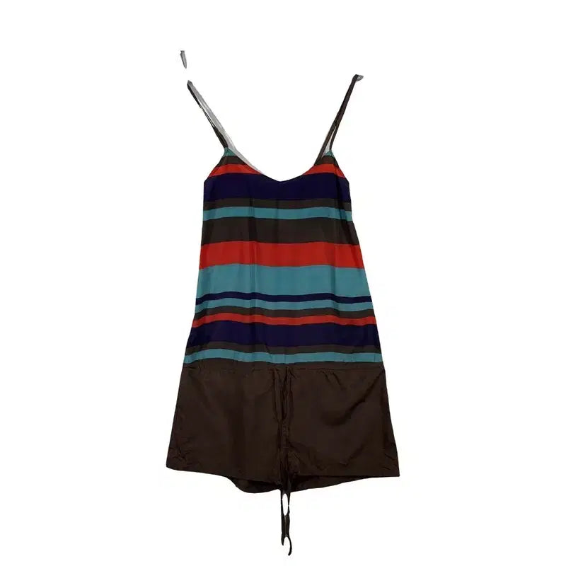 [BUNJANG] Multi Stripe Sleeveless Dress Polyester XS / 멀티 스프라이프 끈나시 슬리브리스 나시 원피스 [XS] 폴리에스터