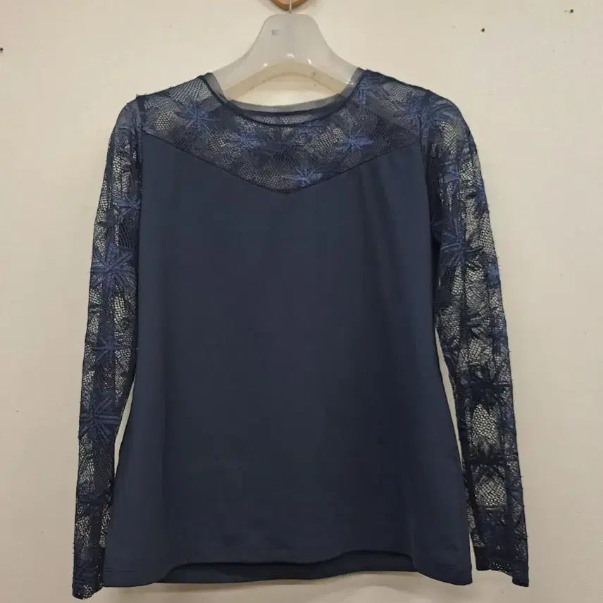 [BUNJANG] Navy Mesh Match T-Shirt (Size 55) / 네이비 망사매치 티셔츠55