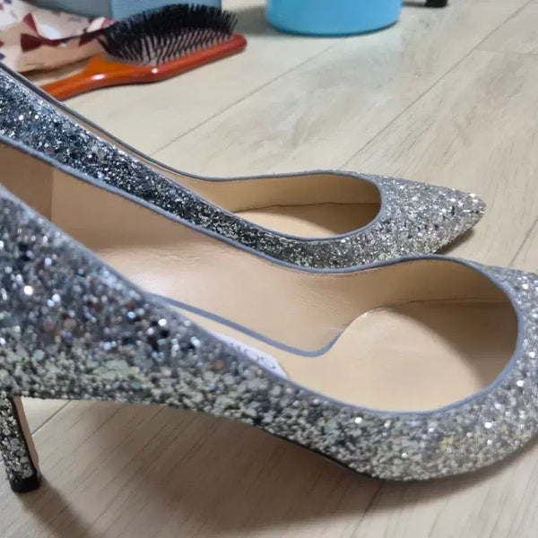 [BUNJANG] Jimmy Choo Romy Pumps Silver Blue Glitter Gradient / 지미추 로미 펌프스 실버 파랑 글리터 (그라데이션)