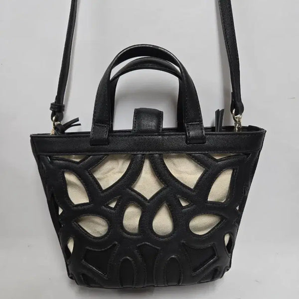[BUNJANG] Zara Cutwork Mini Tote Crossbody Bag / 자라 컷워크 미니 토트크로스백