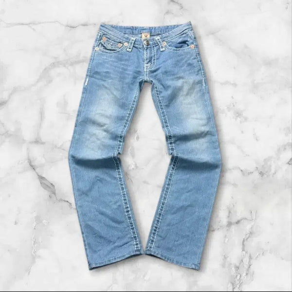 [BUNJANG] True Religion Light Wash Straight Fit Jeans / 트루릴리젼 청바지 연청 스트레이트핏28