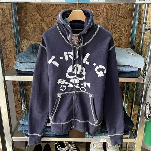 [BUNJANG] True Religion Classic Hoodie Zip-Up (Size S) / 트루릴리젼 클래식 후드집업(S)