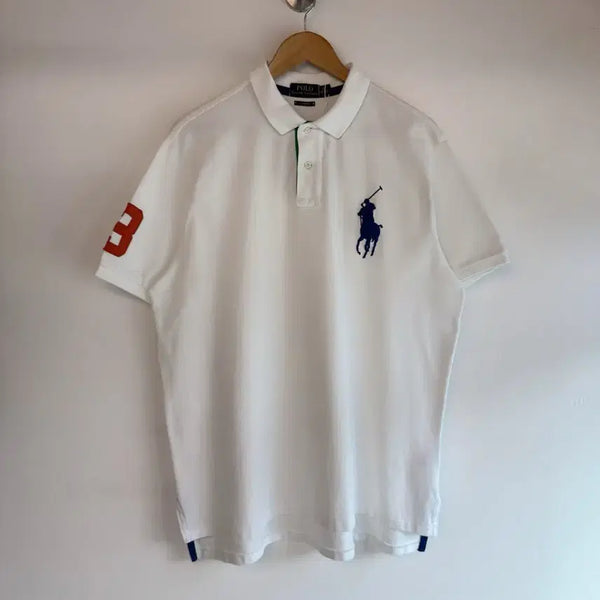 [BUNJANG] Polo Ralph Lauren New Model Big Pony Oversized White PK Collar Shirt / 폴로 랄프로렌 신형 빅포니 오버핏 화이트 pk 카라 셔츠 치프키프