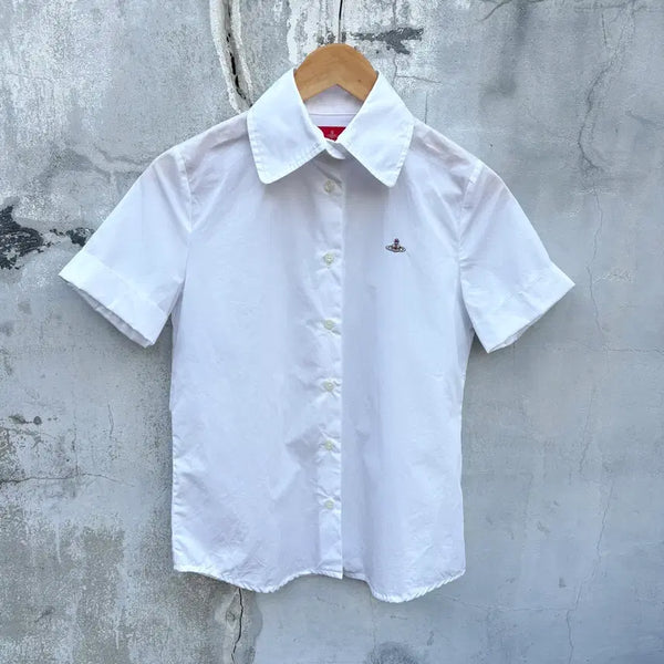 [BUNJANG] Vivienne Westwood Women's Short Sleeve Shirt Size S/M / Vivienne Westwood 비비안웨스트우드 반팔 셔츠