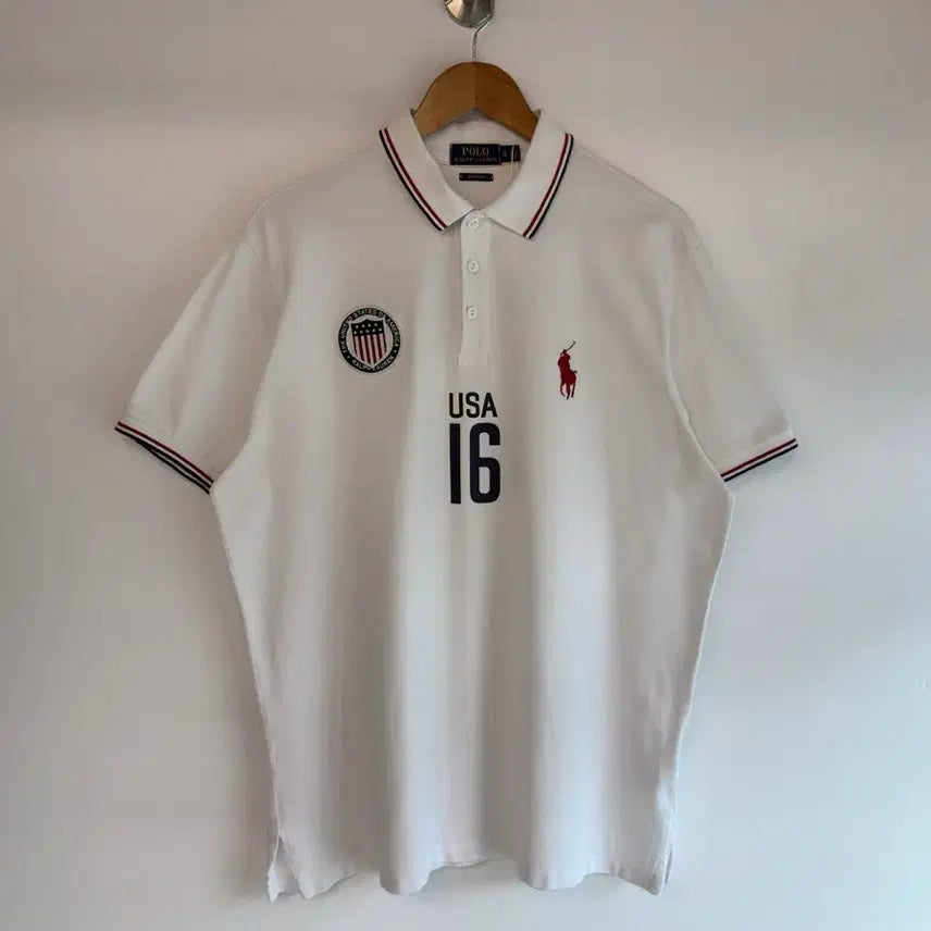 [BUNJANG] Polo Ralph Lauren Chief Keef USA Half Collar Shirt / 폴로 랄프로렌 루즈핏 신형라벨 치프키프 USA 하프 카라 셔츠 치프키프