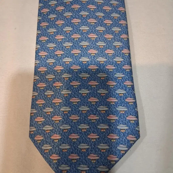 [BUNJANG] Bulgari Blue Pattern Necktie / 불가리 시원한 블루패턴 넥타이