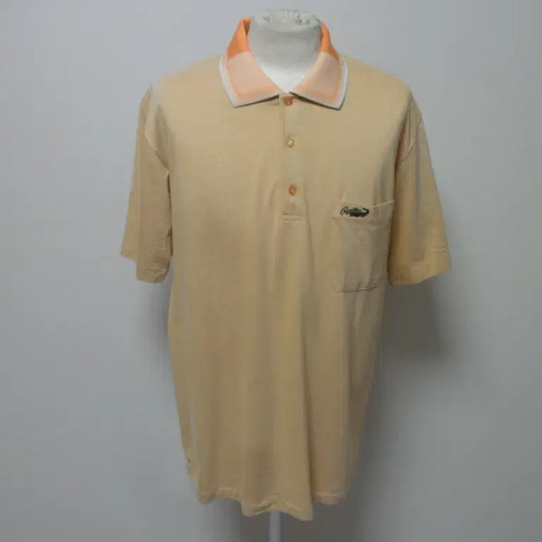 [BUNJANG] Crocodile Men's Beige Short Sleeve Polo Shirt (Size 105/XL) / 크로커다일/남성/일상복/골프/반팔 티셔츠/105사이즈/상태좋음