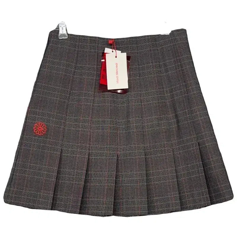 [BUNJANG] Mardi Mercredi Check Mini Skirt Grey (M) / [새상품]마르디 메르크디 체크 그레이 미니 스커트 M