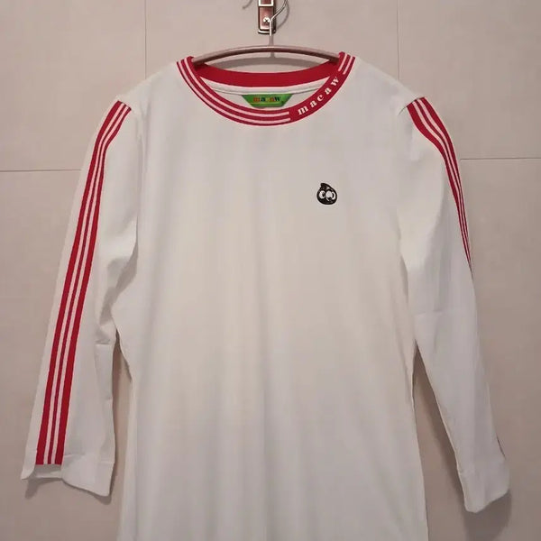 [BUNJANG] Maco Women's Long-Sleeve T-Shirt with 3 Stripes (Size 90) / 마코 정품 여성 3선 긴팔티 90 사이즈