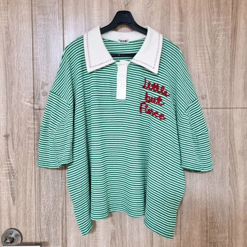 [BUNJANG] Venti Striped Short Sleeve Polo T-Shirt / Venti 단가라 반팔 카라티