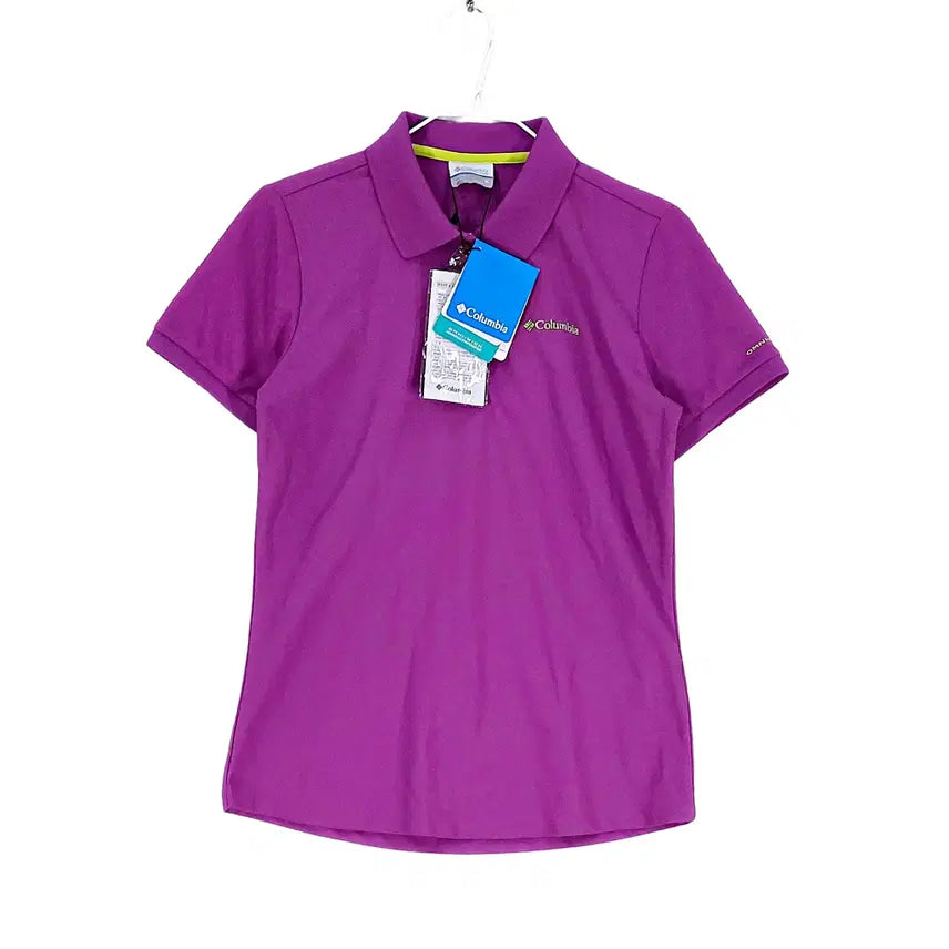 [BUNJANG] Columbia Women's Sporty Short-Sleeve Polo Shirt Purple (95/M) - Unused / 컬럼비아 여성 스포티한 반팔카라티 90 미사용품 퍼플 01028