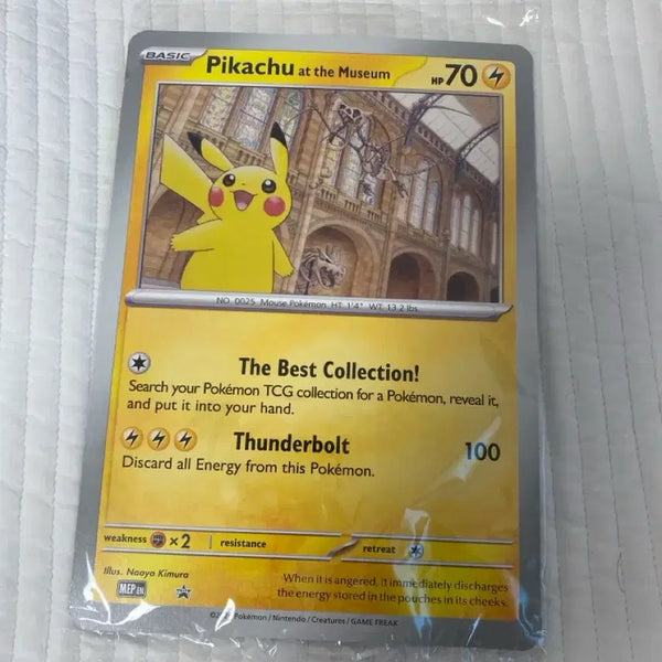 [BUNJANG] Natural History Museum London Pikachu Jumbo Card Promo (Sealed) / 영국 자연사 박물관 피카츄 점보카드 프로모 미개봉 급처