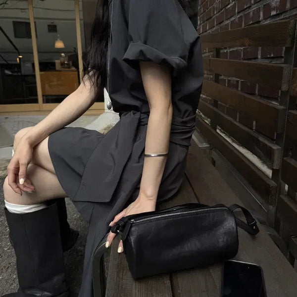 [BUNJANG] Reets Tie Dress Charcoal / 릿킴 릿츠 타이 드레스 차콜 [reets] TIE DRESS