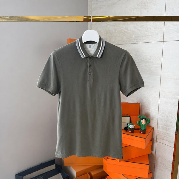 [BUNJANG] Brunello Cucinelli Men's Khaki Polo Shirt - Size M / [M사이즈]브루넬로 쿠치넬리 카라티 카키색