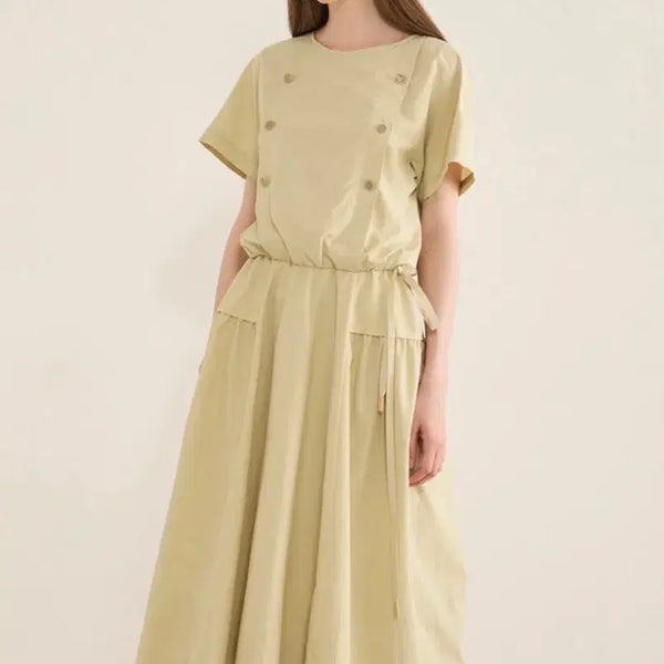 [BUNJANG] The Cashmere Long Dress with Waist String Detail / 더캐시미어 원피스 새상품