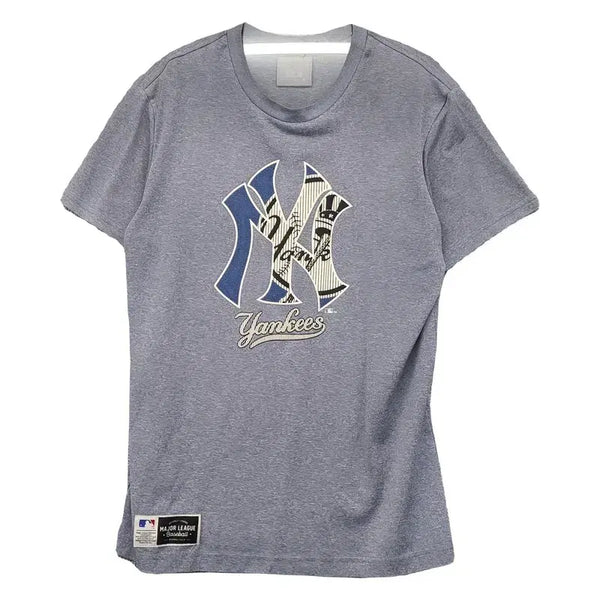 [BUNJANG] MLB Printing Short Sleeve T-Shirt Light Grey / 엠엘비 프린팅 라이트 그레이 반팔티 95