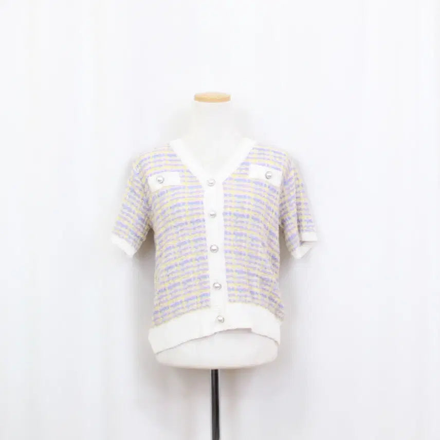 [BUNJANG] THE IZZAT Women's Tweed Short-Sleeve Cardigan / [정품] 더아이잗 여성 트위드 반팔 가디건 (F) 상상샵