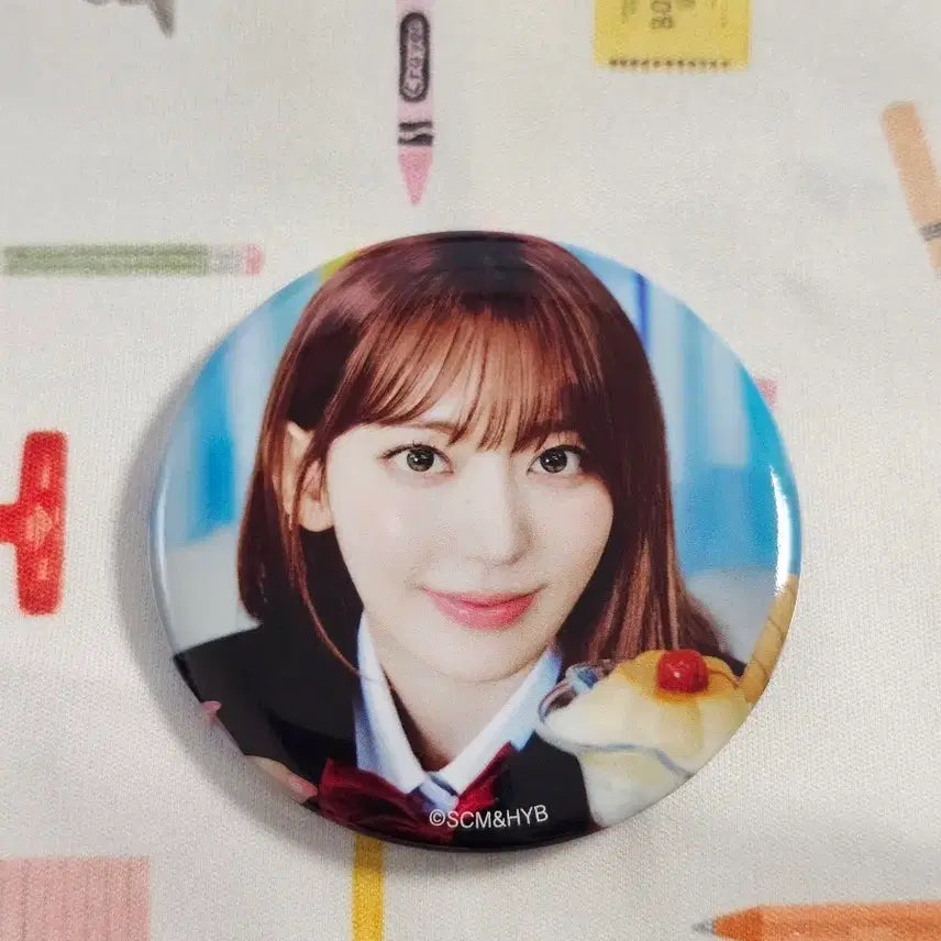 [BUNJANG] LE SSERAFIM Sakura School Days Can Badge / 르세라핌 일본 MD School days 사쿠라 꾸라 캔뱃지
