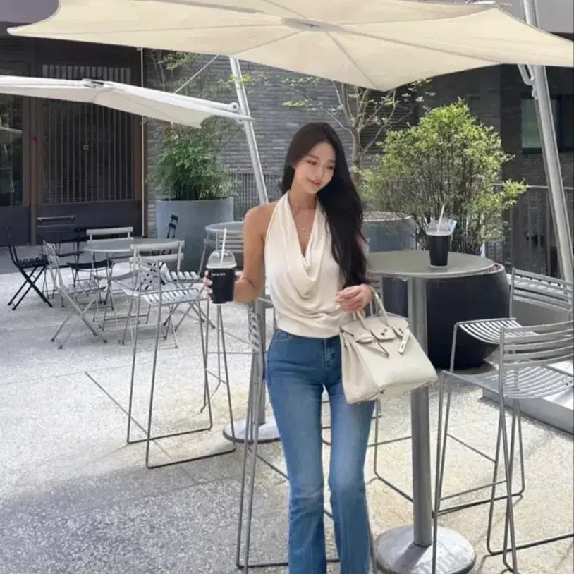 [BUNJANG] Premium Denim Two-Button Bootcut Pants M / 새상품)프리미엄 데님 투버튼 부츠컷 팬츠 청바지 M