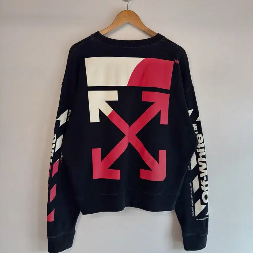 [BUNJANG] Off-White 19SS Oversized Split Logo Sweatshirt / 오프화이트 19ss 오버핏 스플릿 로고 스웻셔츠