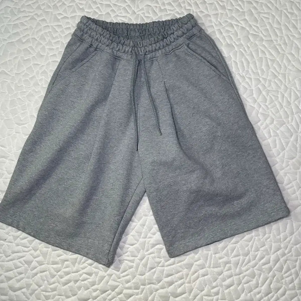 [BUNJANG] Unalloyed Code One-Tuck Bermuda Sweat Shorts Grey / 어널러코드 원턱 버뮤다 스웻 쇼츠