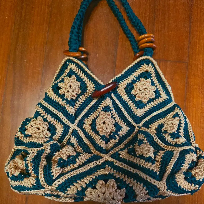[BUNJANG] Vintage Handmade Crochet Shoulder Bag / 빈티지 핸드메이드 크로셰 가방 숄더백