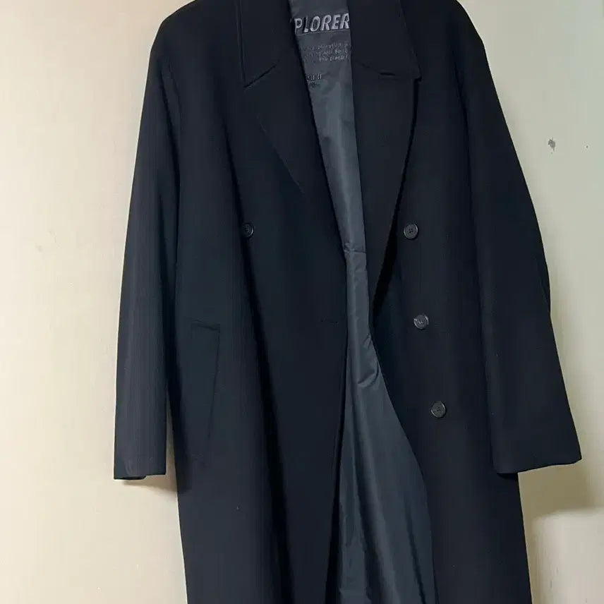 [BUNJANG] Insilence Vont Double Coat Black L / 인사일런스 분트 더블코트