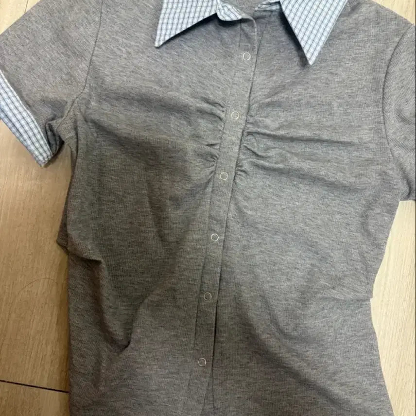 [BUNJANG] 8seconds Shirt Panel Colorblock Cardigan (Size M) / (새상품)에잇세컨즈 셔츠배색 가디건 (사이즈M)