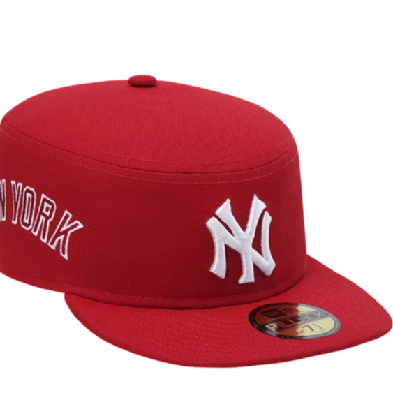 [BUNJANG] New Era MLB New York Yankees Philbox Fitted Cap Scarlet / 뉴에라 MLB 뉴욕 양키스 필박스 피티드캡 스칼렛