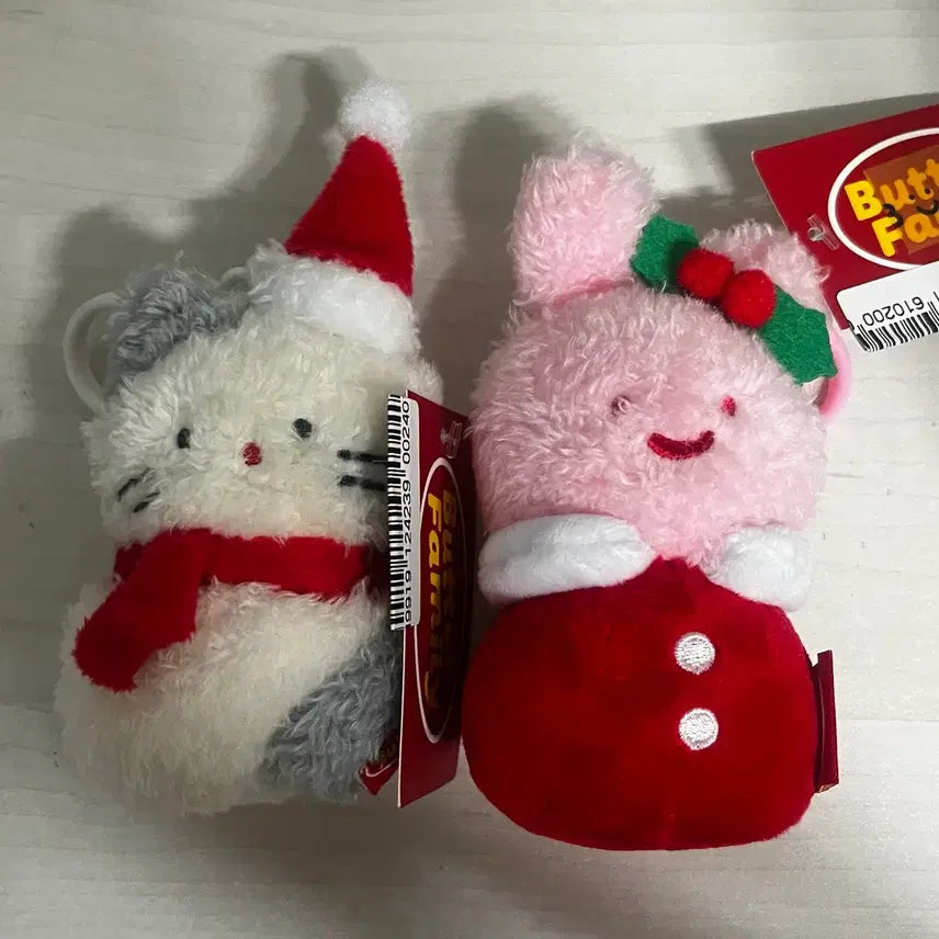 [BUNJANG] Butter Shop Milk Cat & Screbit Christmas Keyring Bundle Set / 버터샵 밀크캣, 스크래빗 크리스마스 키링 (일괄)