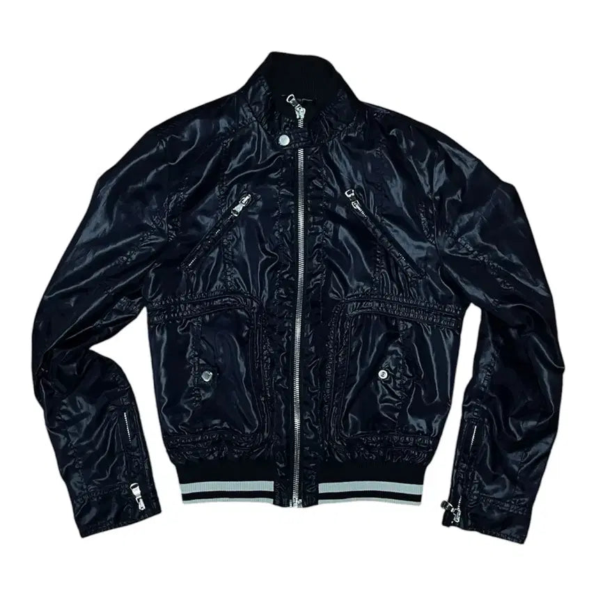 [BUNJANG] Dolce & Gabbana Multi-Pocket High Neck Biker Jacket / 돌체앤가바나 멀티포켓 하이넥 바이커 자켓