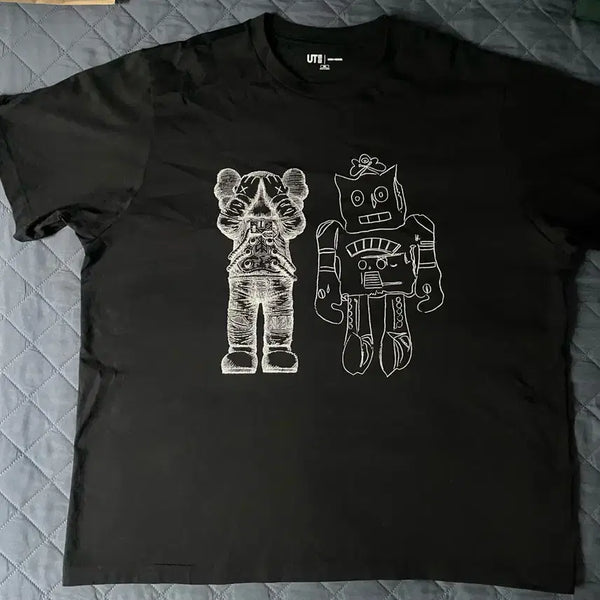 [BUNJANG] Uniqlo x KAWS x Andy Warhol Graphic T-Shirt Black XL / 유니클로 KAWS X WARHOL 반팔티 블랙 3XL