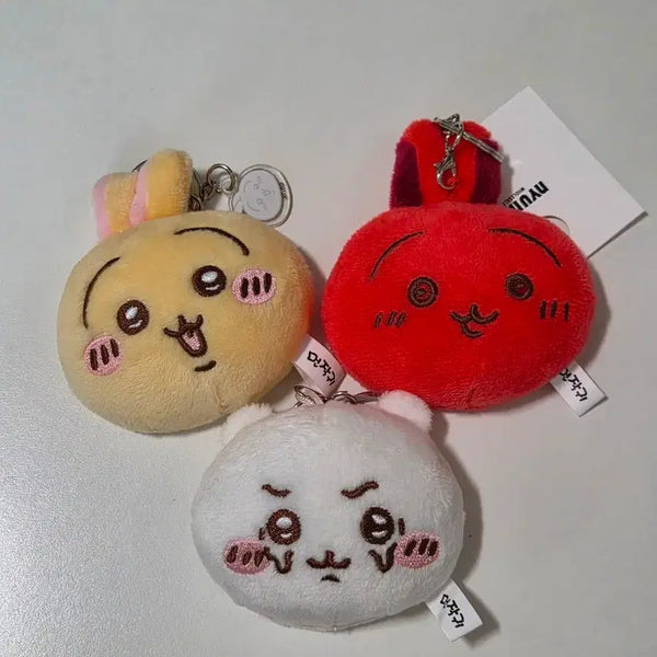 [BUNJANG] Chiikawa Usagi Face Mirror Keychain / 치이카와 우사기 얼굴 거울 키링
