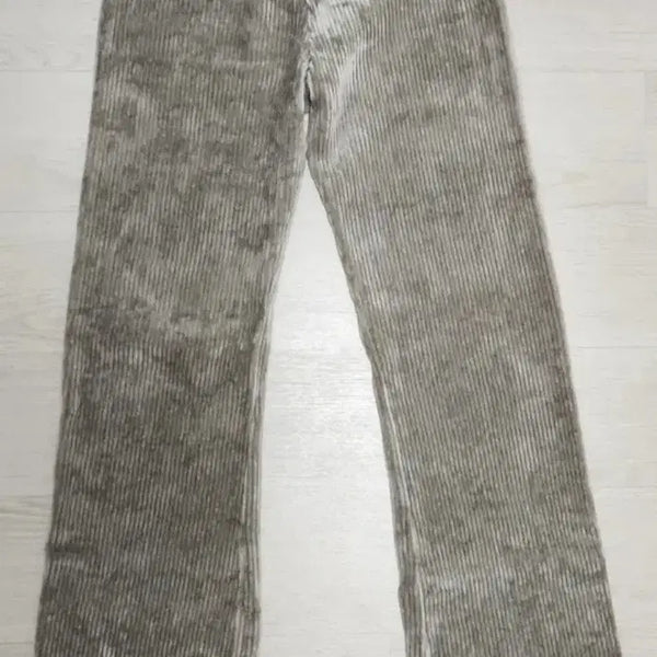 [BUNJANG] Gray Corduroy Bootcut Velvet Pants / (새 제품) 회색 부츠컷 코듀로이 벨벳팬츠