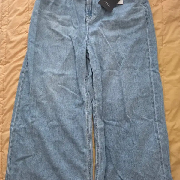 [BUNJANG] Barneys New York Banding Wide Pants Light Blue / 바니스 뉴욕 밴딩 와이드 팬츠