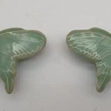 [BUNJANG] Celadon Butterfly Spoon Rest Set with Empress Yi Bangja's Seal Box and Business Card / 황태자비 이방자 여사 나비 모양 청자 수저 받침