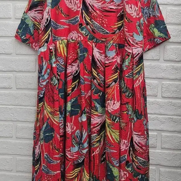[BUNJANG] Flower Pattern Long Dress / A4744  플라워 패턴 원피스