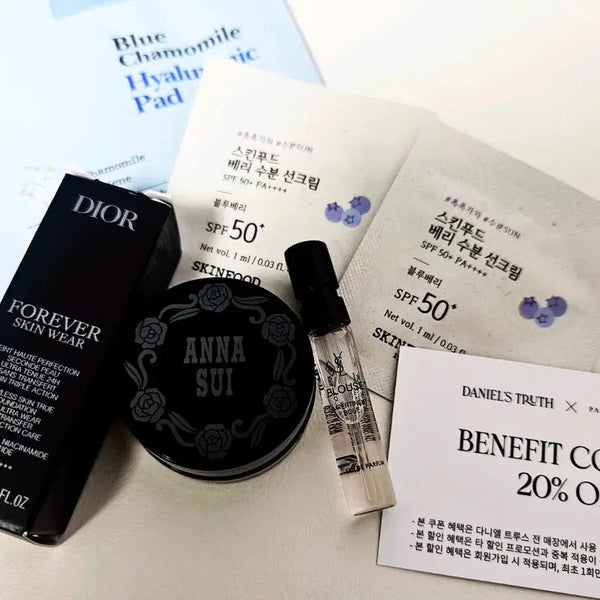 [BUNJANG] YSL Blouse Sample, Anna Sui Makeup Base, Skinfood Pads & Suncream, Daniel Truce Discount Coupon / 입생로랑 블라우스 + 다니엘트루스 20% 할인 + 안나수이 베이스 등